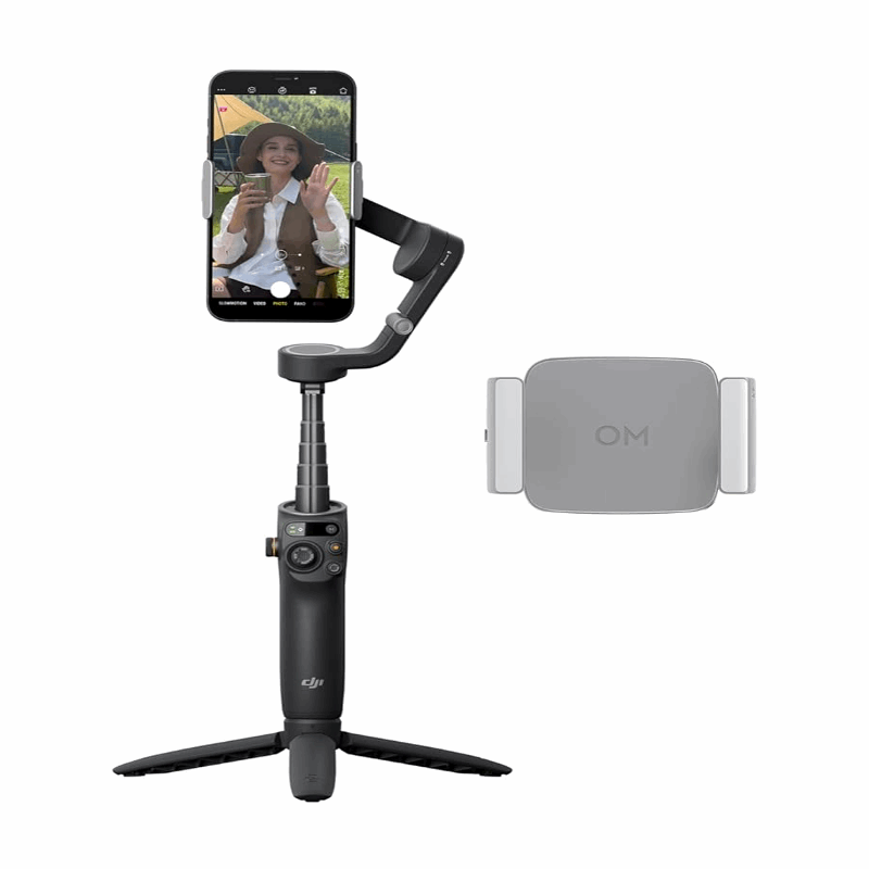 Slate Gray DJI Osmo Mobile 6 Gimbal Combo with Fill Light - Portable & Tracking - BeezSpeed