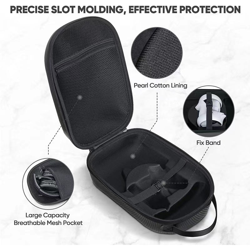Compact and Portable Carrying Case for Oculus Quest 2 VR Headset with Double Zipper 