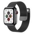 Stainless Steel Magnetic Mesh Apple Watch Strap 38–49mm Milanese Loop | Black