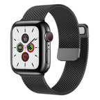 Stainless Steel Magnetic Mesh Apple Watch Strap 38–49mm Milanese Loop | Black