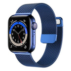 Stainless Steel Magnetic Mesh Apple Watch Strap 38–49mm Milanese Loop | Blue