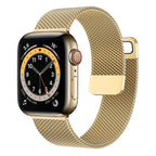 Stainless Steel Magnetic Mesh Apple Watch Strap 38–49mm Milanese Loop | Gold