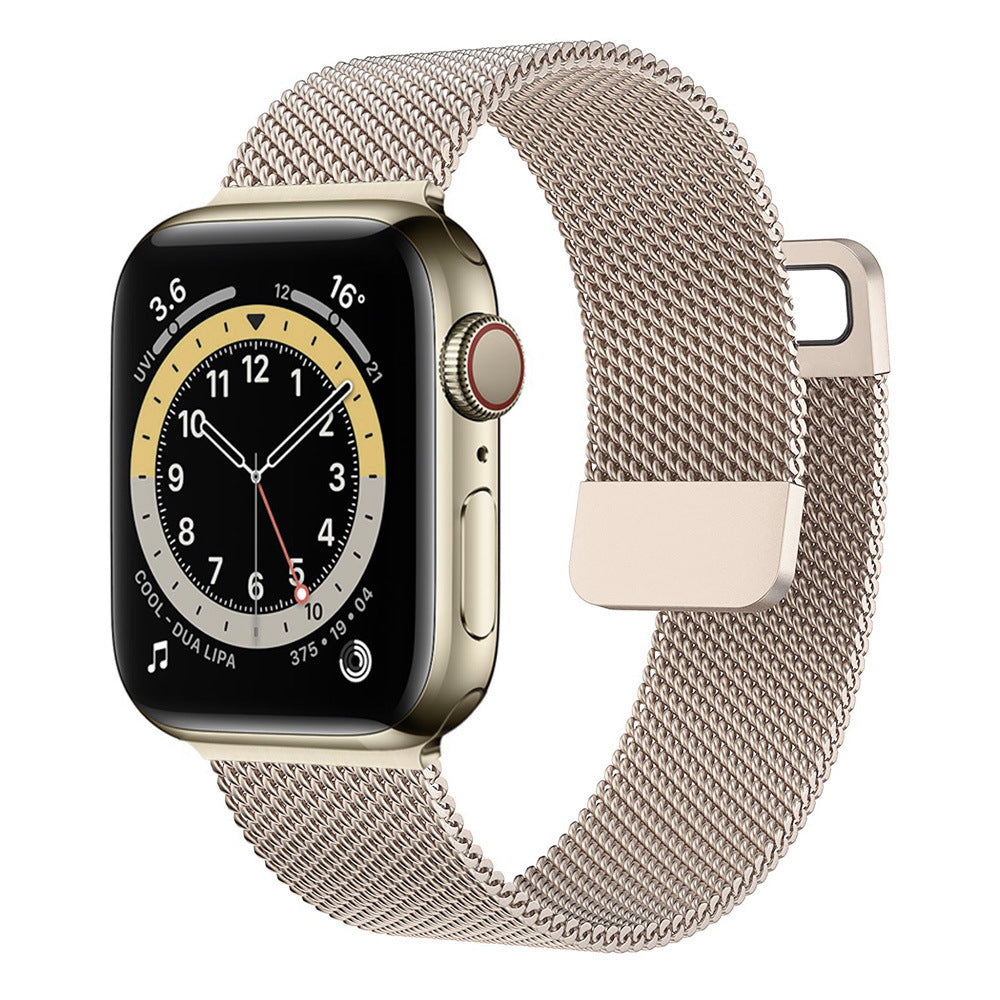 Stainless Steel Magnetic Mesh Apple Watch Strap 38–49mm Milanese Loop | Beige