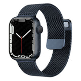 Stainless Steel Magnetic Mesh Apple Watch Strap 38–49mm Milanese Loop | Dark Blue