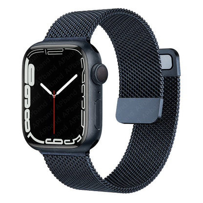 Stainless Steel Magnetic Mesh Apple Watch Strap 38–49mm Milanese Loop | Dark Blue