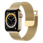 Stainless Steel Magnetic Mesh Apple Watch Strap 38–49mm Milanese Loop | Gold