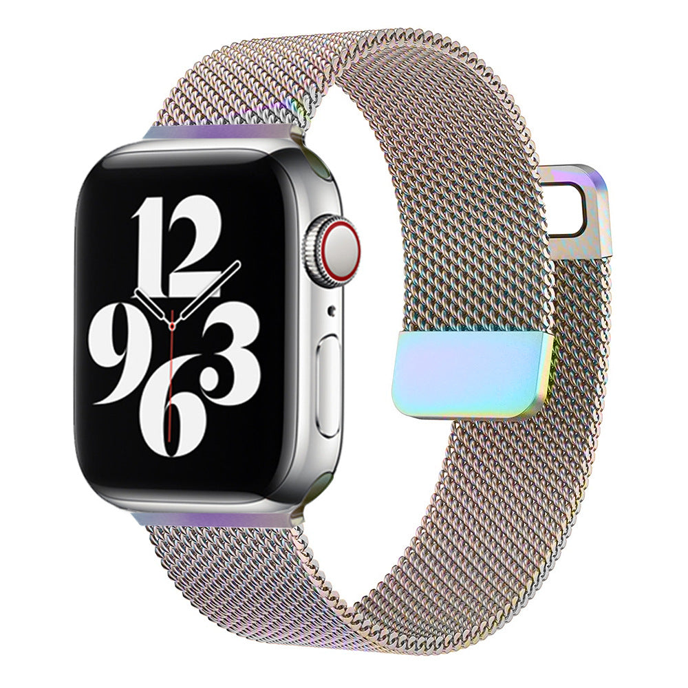 Stainless Steel Magnetic Mesh Apple Watch Strap 38–49mm Milanese Loop | Light Pink