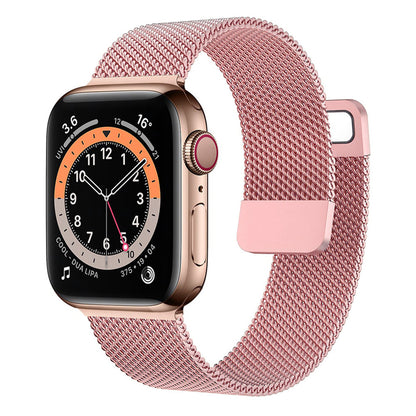 Stainless Steel Magnetic Mesh Apple Watch Strap 38–49mm Milanese Loop | Pink