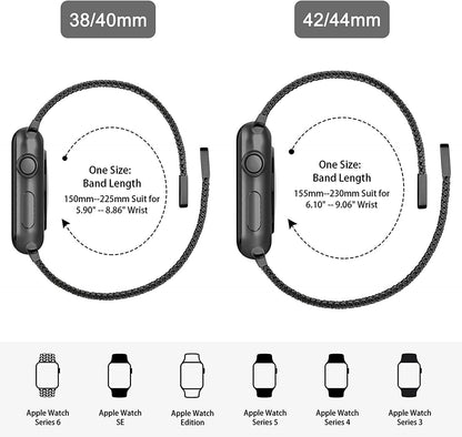 Stainless Steel Magnetic Mesh Apple Watch Strap 38–49mm Milanese Loop | Size