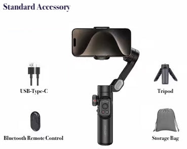 AOCHUAN Smart XE 3-Axis Foldable Gimbal Stabilizer for iPhone & Android - Standard Accessory