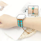 Stone Beaded Apple Watch Strap – Boho Hippie Bracelet Band 
