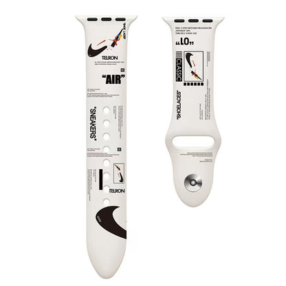 Streetwear Sport Strap Apple Watch – Sneaker Design Band [38–45mm] | White Face Off