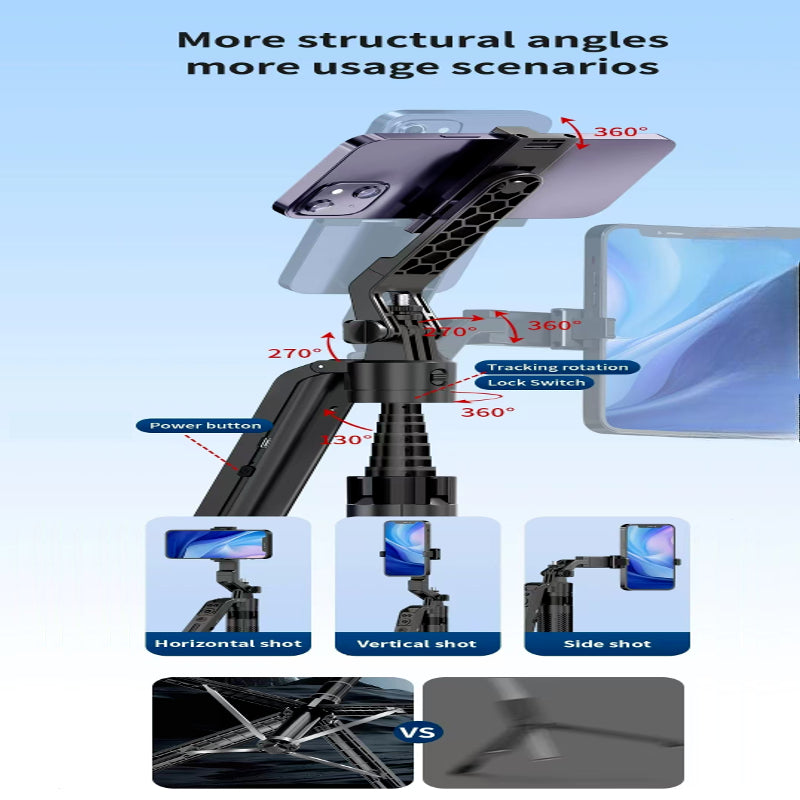 C12 AI Smart Gimbal with built-in AI face tracking - structural angles - beezspeed