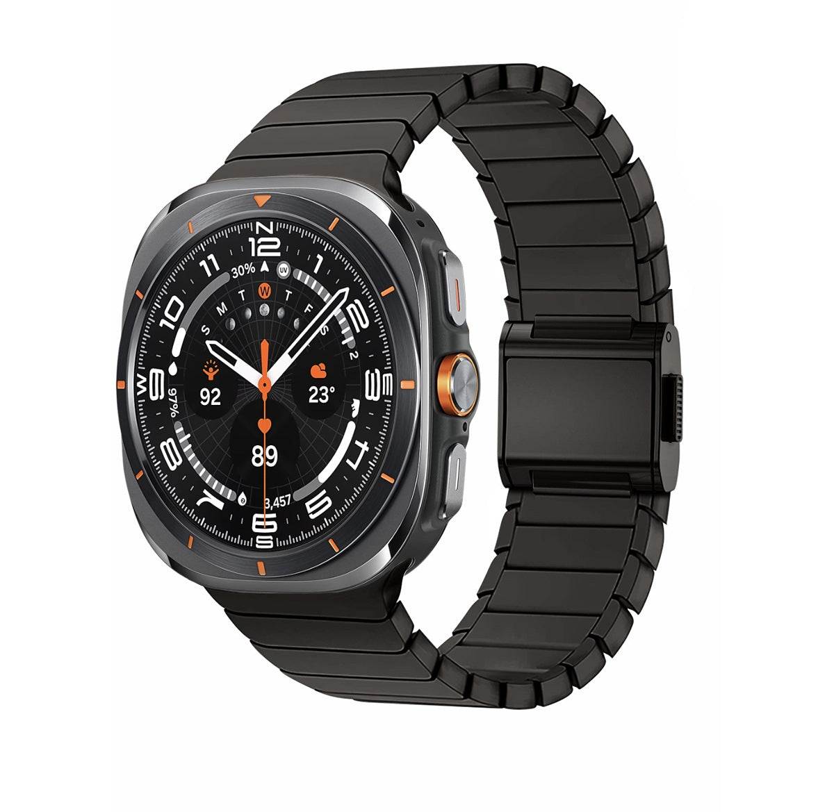 Titanium Magnetic Strap Samsung Watch 7 Ultra Men's Metal Link Band Correa | Black