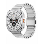 Titanium Magnetic Strap Samsung Watch 7 Ultra Men's Metal Link Band Correa | White