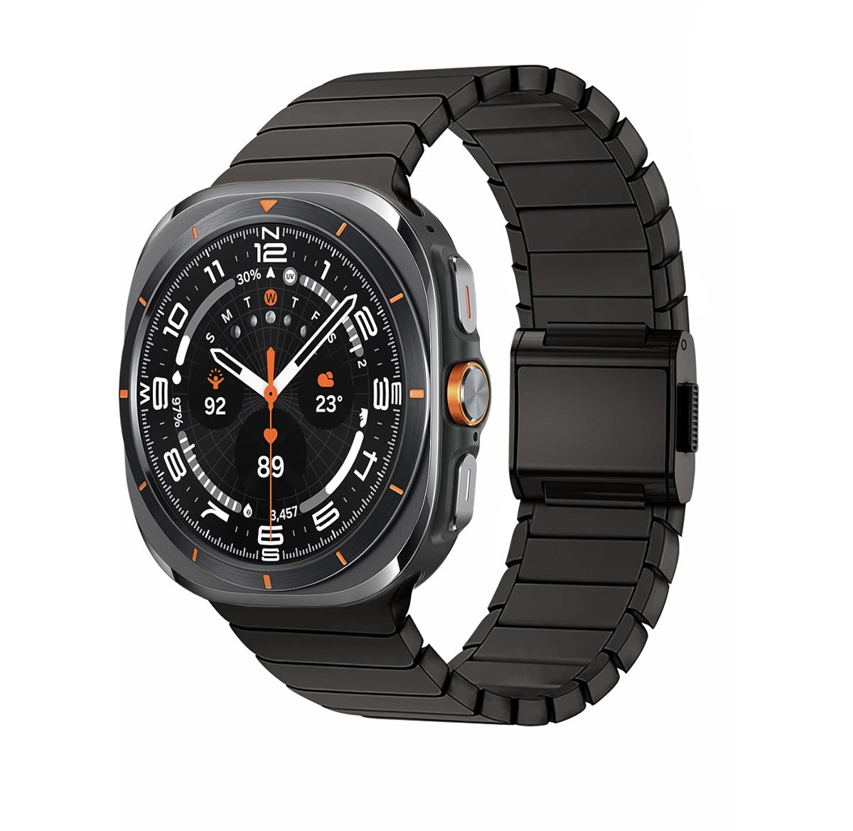 Titanium Magnetic Strap Samsung Watch 7 Ultra Men's Metal Link Band Correa | Black