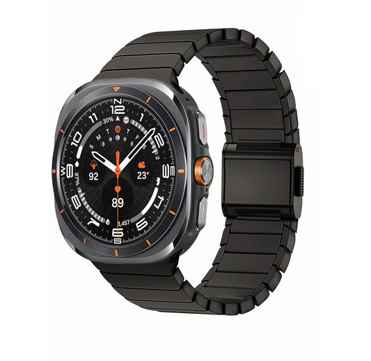 Titanium Magnetic Strap Samsung Watch 7 Ultra Men's Metal Link Band Correa | Black