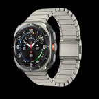 Titanium Magnetic Strap Samsung Watch 7 Ultra Men's Metal Link Band Correa | Silver