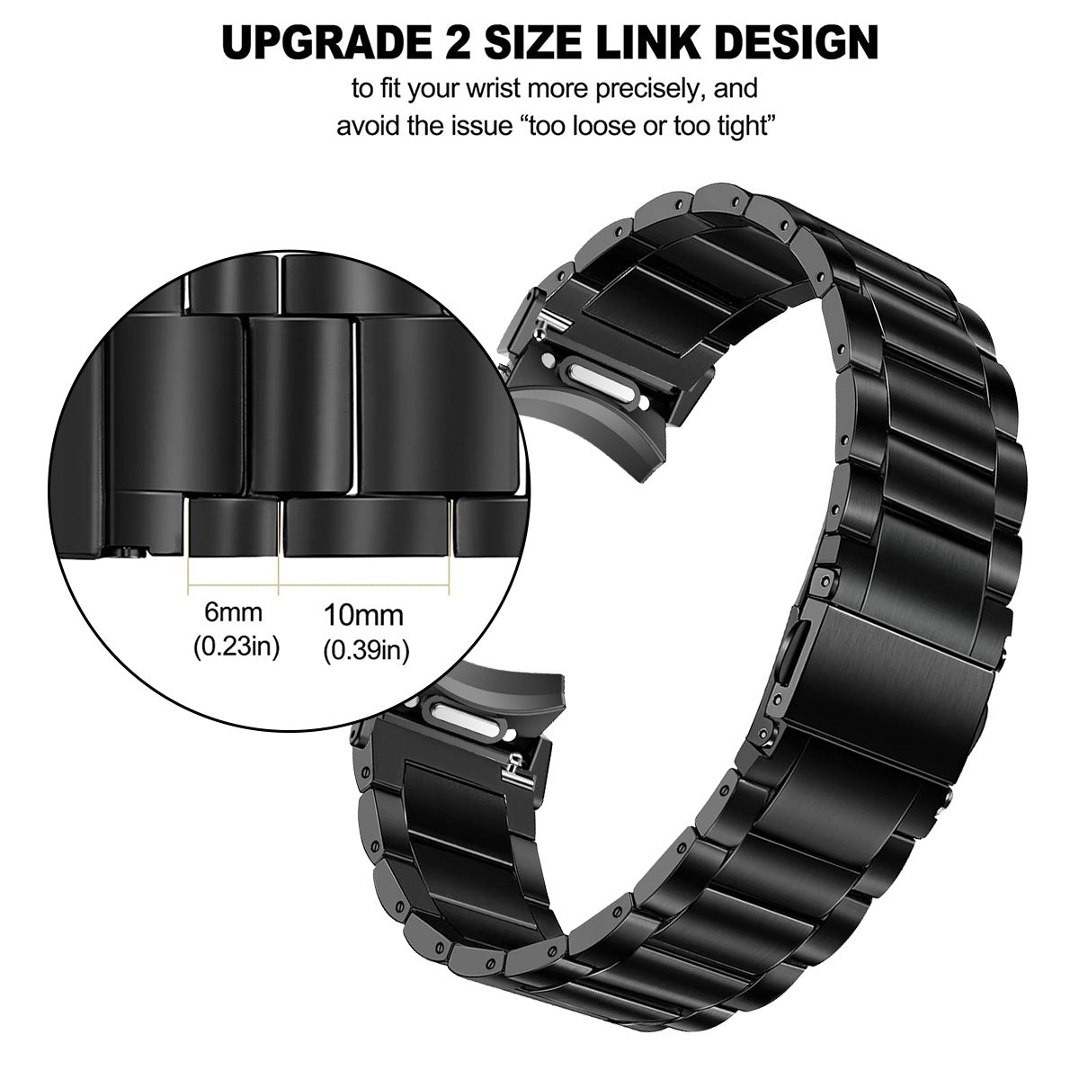 Titanium Strap Galaxy Watch 4/5/6/7 & Classic – Quick Fit Metal Band | Size Fit