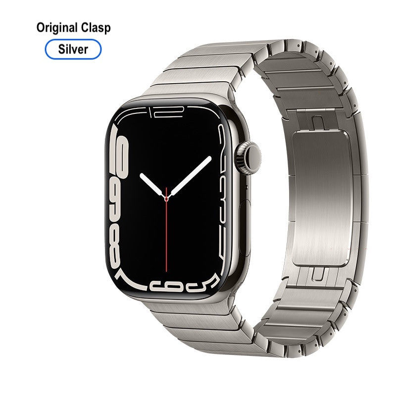 Titanium Watch Band Apple Watch 38–49mm – Original Clasp | Silver