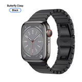 Titanium Watch Band for Apple Watch 38–49mm – Butterfly Clasp | Black