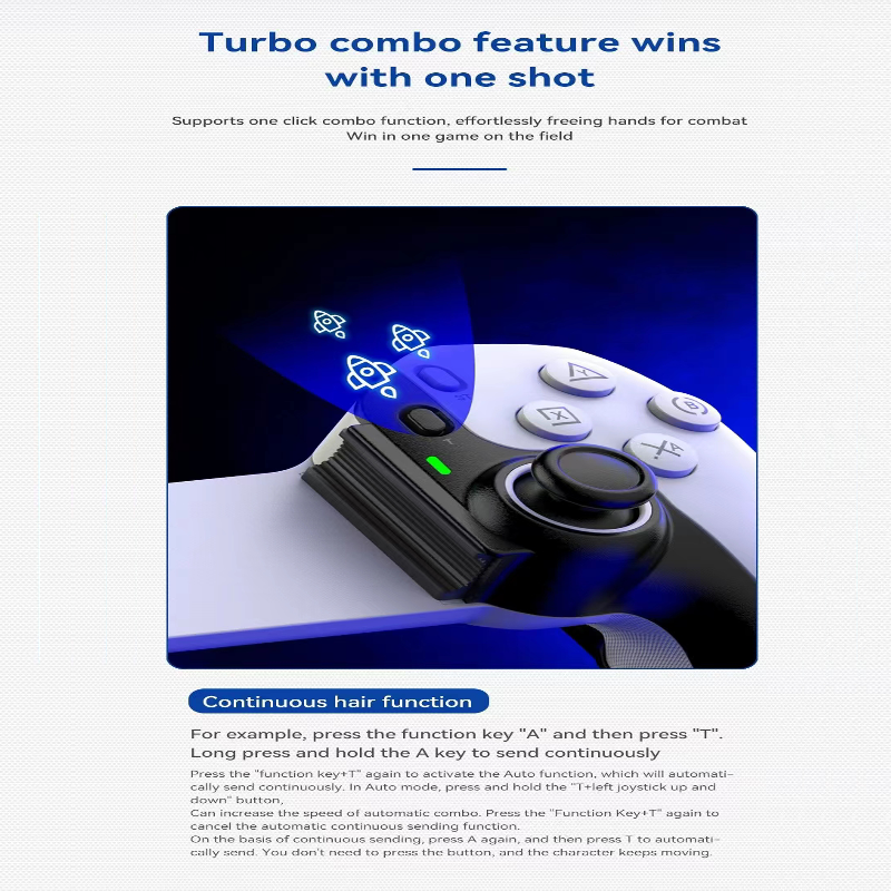 Turbo Combo  D9 Game Racing Bluetooth Handle for PS3/PS4- Android & PC Gaming - BeezSpeed