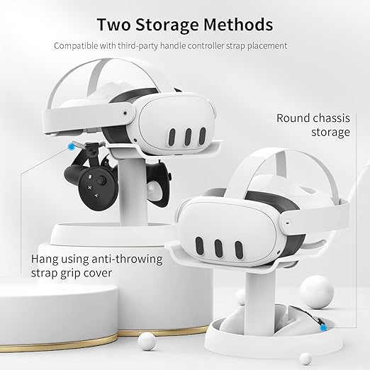 AMVR Universal VR Stand for Meta Quest 3/2, Pico 4 - Stable Dock 