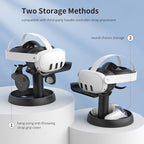 AMVR Universal VR Stand for Meta Quest 3/2, Pico 4 - Stable Dock - Two Storage Placement