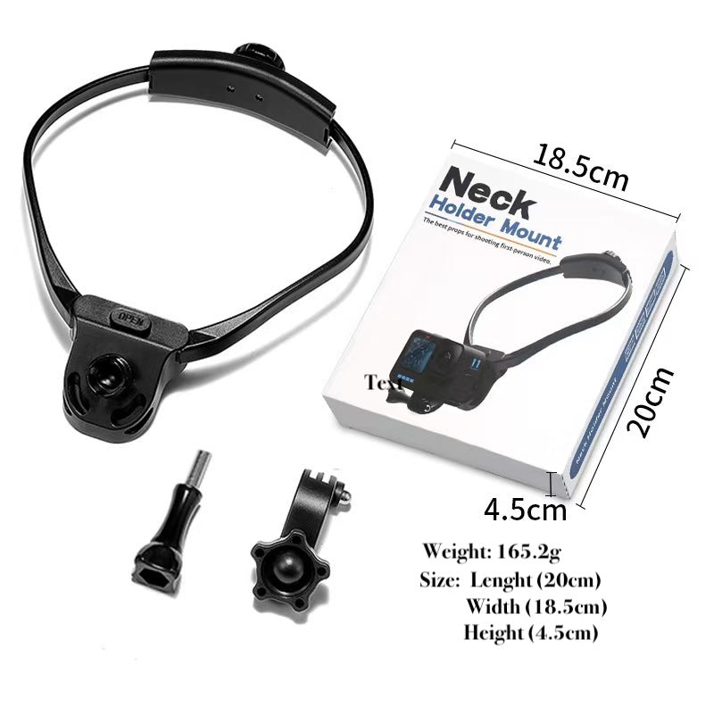 Upgraded Config two Press Rotate Adjustment Hands-Free Neck Mount for GoPro 9/10/11/12 - POV/Vlog Shooting - BeezSpeed