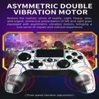 RGB Wireless Gaming Controller for PS4/PC - Stylish LED Lights and Smooth Joysticks - Vibration Motor