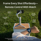 Capture smooth, professional videos with DJI Osmo Mobile 6's 3-axis stabilization, Apple Watch compatibility, and side-wheel cinematic controls.
