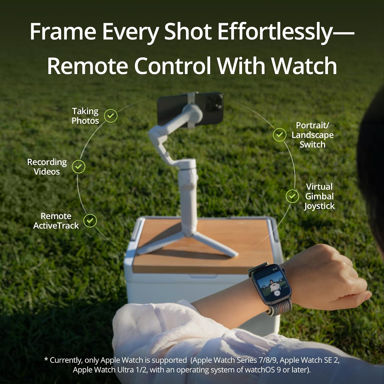 Capture smooth, professional videos with DJI Osmo Mobile 6's 3-axis stabilization, Apple Watch compatibility, and side-wheel cinematic controls.
