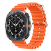 Wave Silicone Sport Strap for Samsung Galaxy Watch Ultra (47mm) – Double Lock - Orange