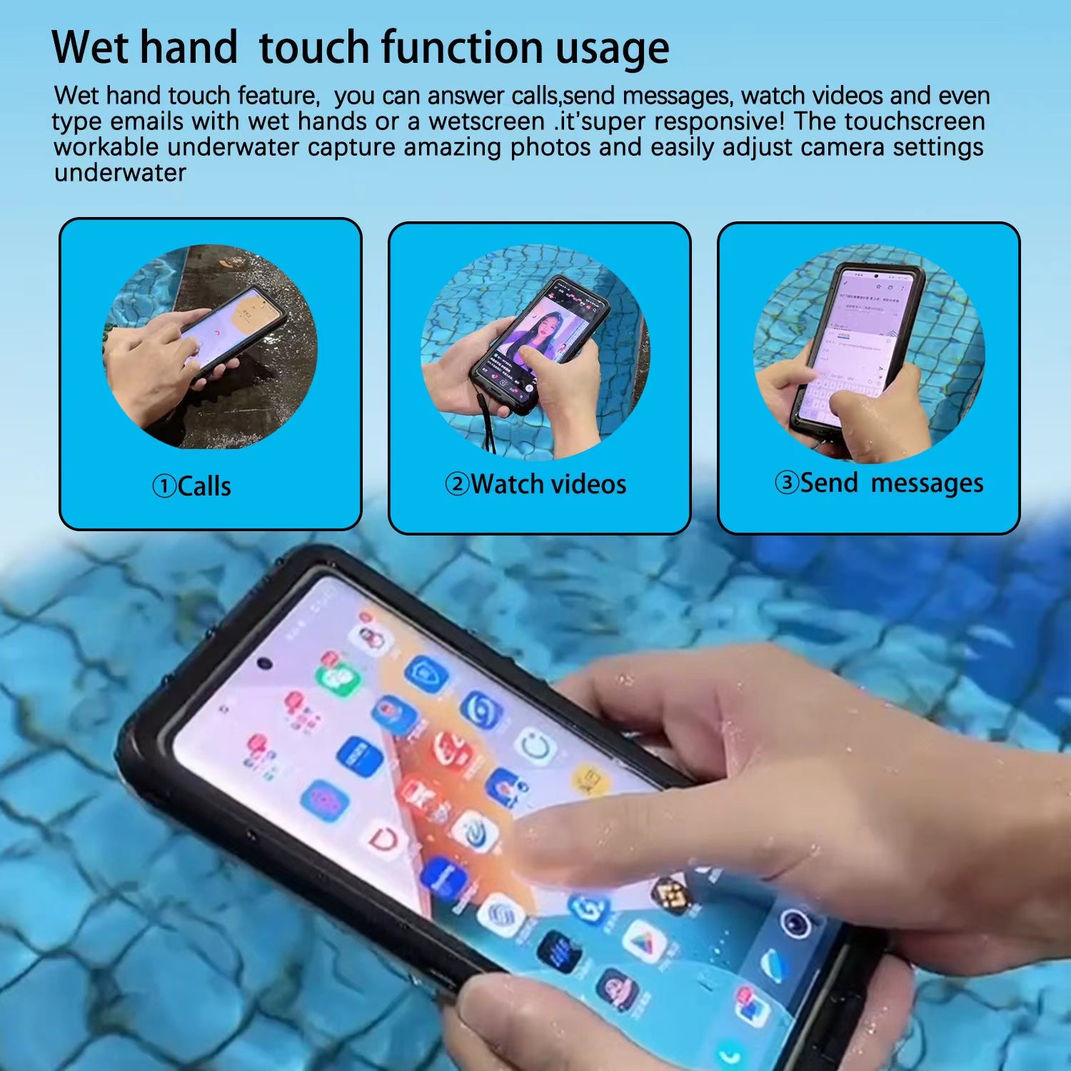 Shockproof Phone Case for Outdoor Adventures with Waterproof and Touchscreen Features
