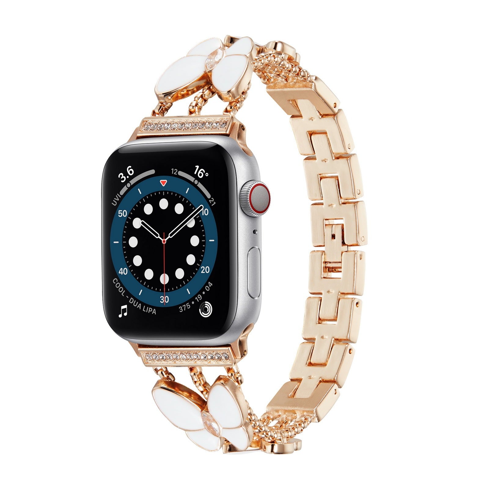 White Elegant Stainless Steel Fashion Watch Strap with Butterfly Clasp - BeezSpeed