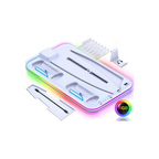 PS5 Vertical Stand with Cooling, Dual Controller Dock, Headset Holder & Game Storage - White - BeezSpeed