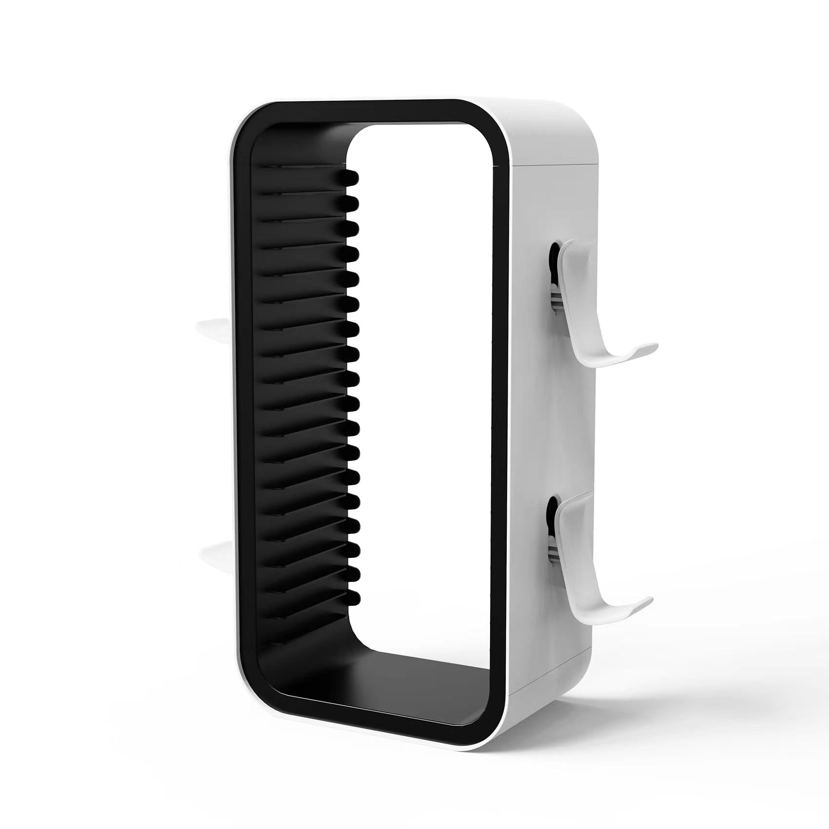 White Game Storage Tower - Organize 18 Games and 4 Controllers for PS5, Xbox, and Switch