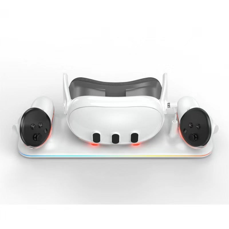 White Meta Quest 3 Charging Station - 45W USB-C Fast Charge with LED Indicators  -BeezSpeed
