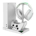 White Xbox Series S 4-in-1 Vertical Stand Cooling Fan & Charging Station