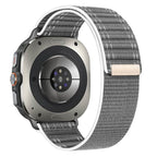Woven Nylon Sport Loop Strap for Samsung Galaxy Watch Ultra 47mm - Gray