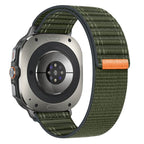Woven Nylon Sport Loop Strap for Samsung Galaxy Watch Ultra 47mm - Green