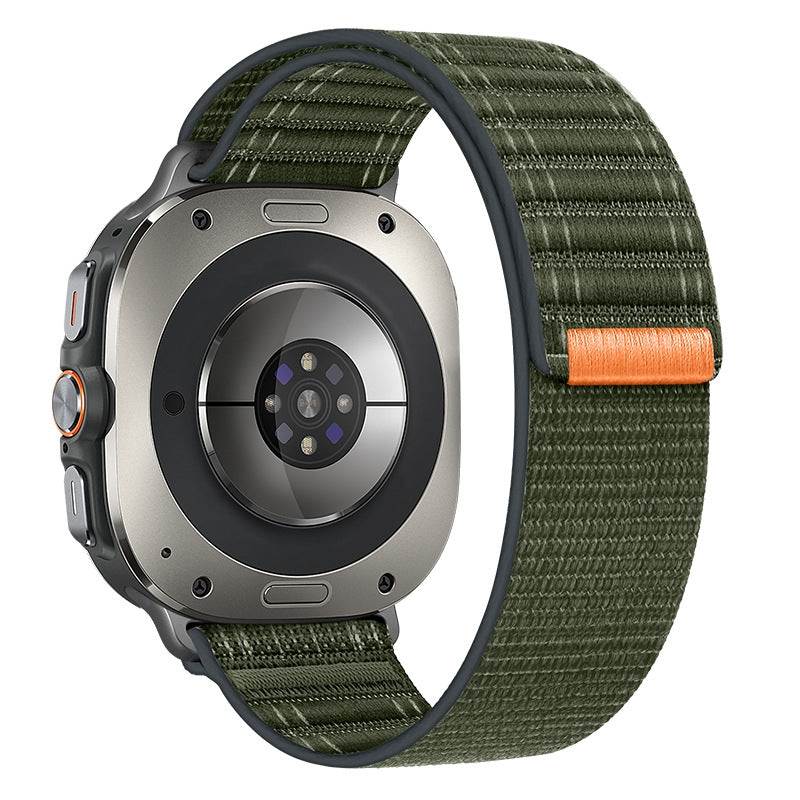 Woven Nylon Sport Loop Strap for Samsung Galaxy Watch Ultra 47mm - Green