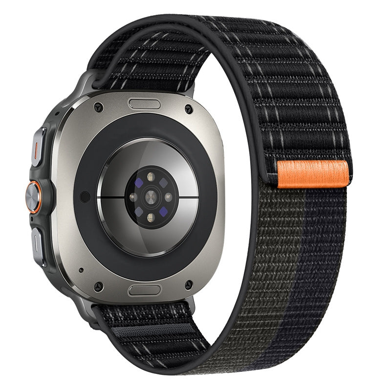 Woven Nylon Sport Loop Strap for Samsung Galaxy Watch Ultra 47mm - Black