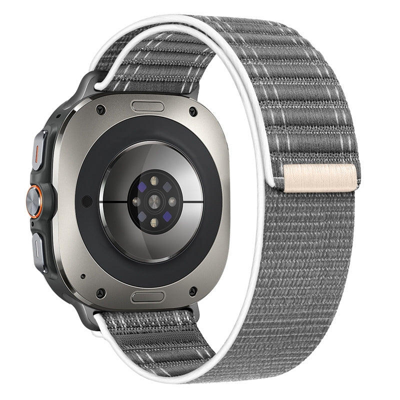 Woven Nylon Sport Loop Strap for Samsung Galaxy Watch Ultra 47mm - Gray
