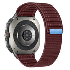 Woven Nylon Sport Loop Strap for Samsung Galaxy Watch Ultra 47mm - Red