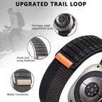 Woven Nylon Sport Loop Strap for Samsung Galaxy Watch Ultra 47mm - Hook Loop Fastener- Metal Connector