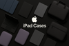 Black-Background with iPad Apple Cases and Bags Logo inside and text under the logo 
