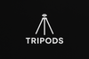 Black-Background with Tripods Logo inside and text under the logo 