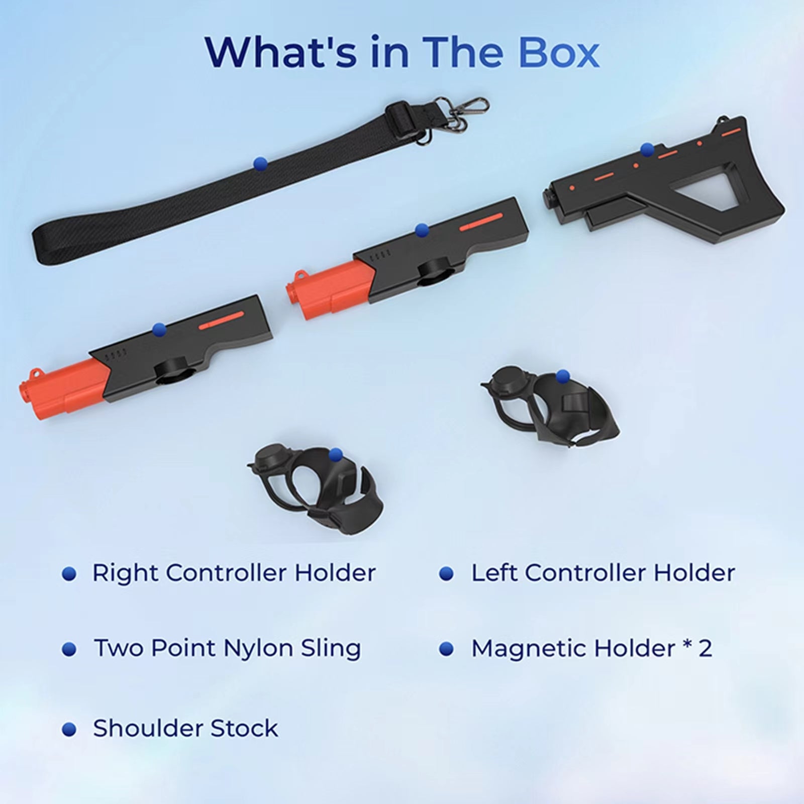 2-in-1 Magnetic VR Gun Stock for Meta Quest 3 – Rifle & Pistol Grip