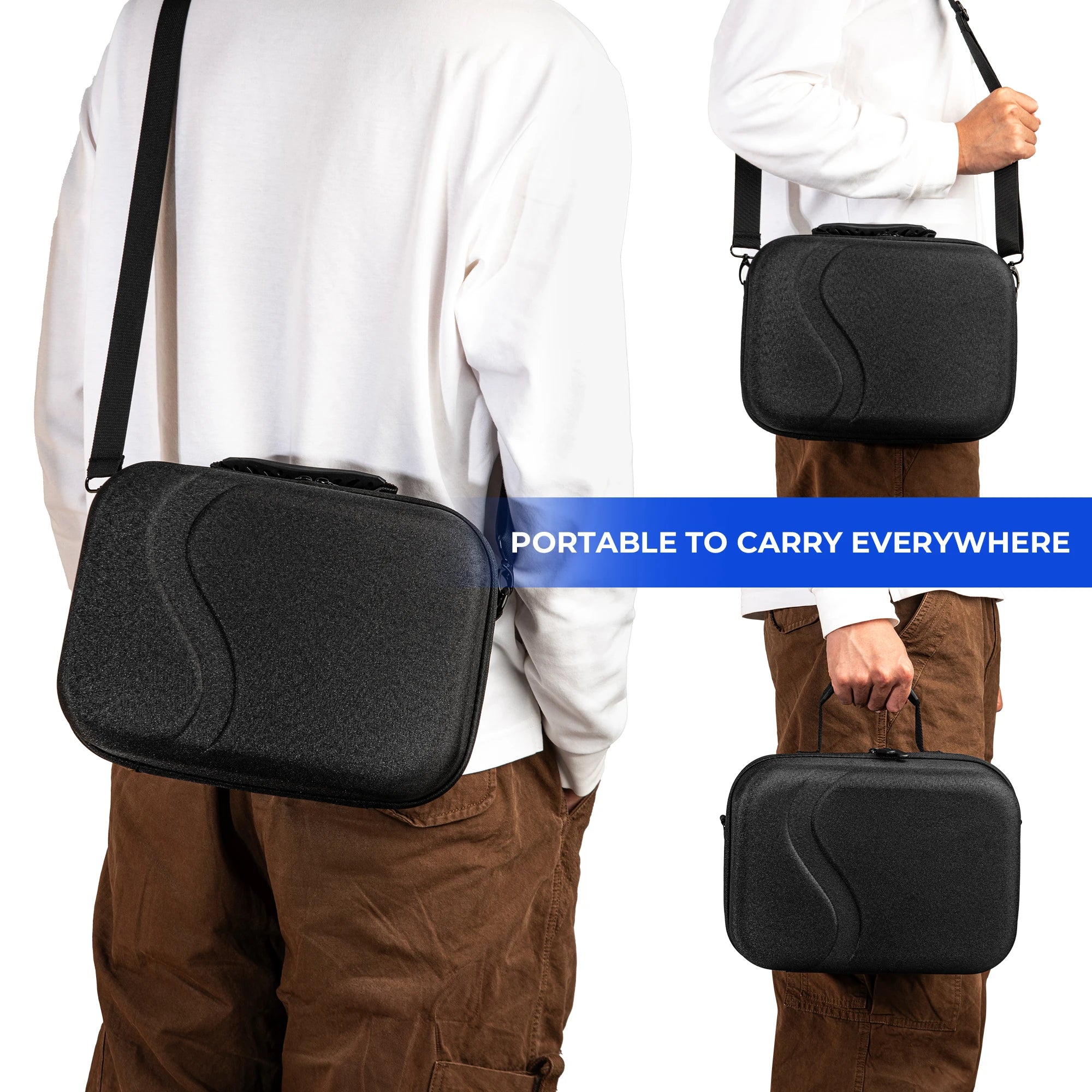 BOBOVR Meta Quest 3 storage case with large capacity, designed to hold headset and accessories securely.
